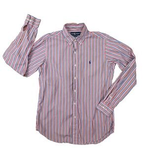 Ralph Lauren Men's Vintage Multicolor Striped Button Up‎ Shirt size 15 Medium
